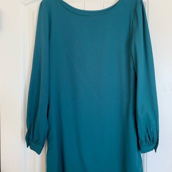 Emerald Green Shift Dress - Picture 3 of 3